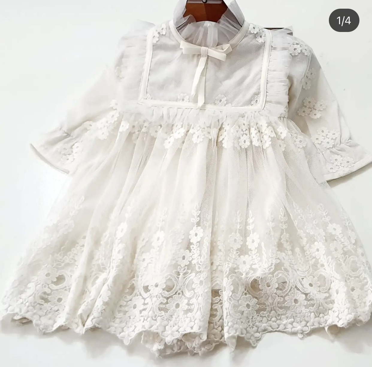 پيراهن دخترانه تور خامه دوزي مجلسي